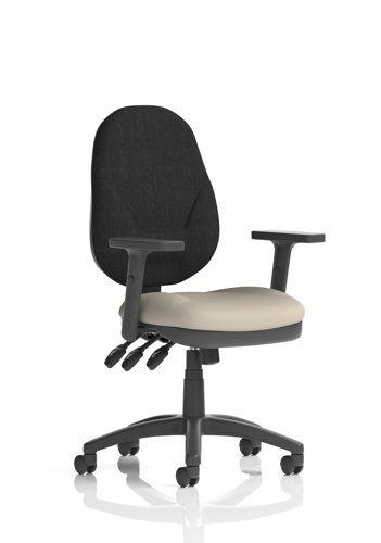 Eclipse Plus XL Lever Task Operator Chair With Height Adjustable Arms Bespoke Colour Seat Quest Salt Eclipse Plus XL Lever Task Operator Chair With Height Adjustable Arms Bespoke Colour Seat Quest Salt