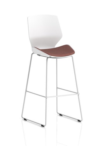 Florence White Frame High Stool Bespoke Colour Seat Rivet Forge Florence White Frame High Stool Bespoke Colour Seat Rivet Forge