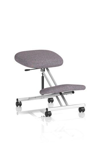 Kneeling Stool Silver Frame Bespoke Colour Rivet Fuse Kneeling Stool Silver Frame Bespoke Colour Rivet Fuse