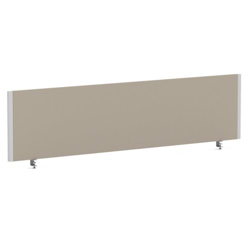 Impulse/Evolve Plus Bench Screen 1600 Silver Frame Bespoke Quest Salt Fabric Impulse/Evolve Plus Bench Screen 1600 Silver Frame Bespoke Quest Salt Fabric