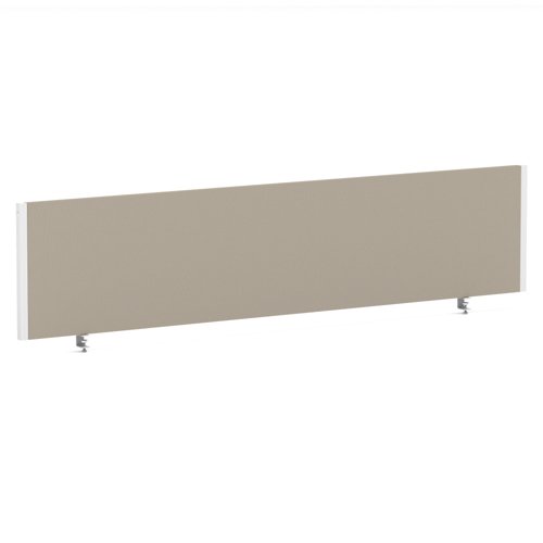 Impulse/Evolve Plus Bench Screen 1800 White Frame Bespoke Quest Salt Fabric Impulse/Evolve Plus Bench Screen 1800 White Frame Bespoke Quest Salt Fabric