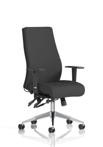 Desk Chairs Onyx Black Fabric Without Headrest With Arms OP000095