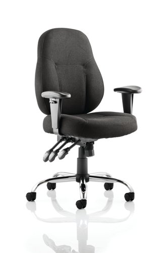Desk Chairs Storm Chair Black Fabric With Arms OP000127