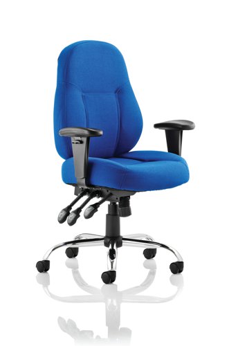 Desk Chairs Storm Chair Blue Fabric With Arms OP000128