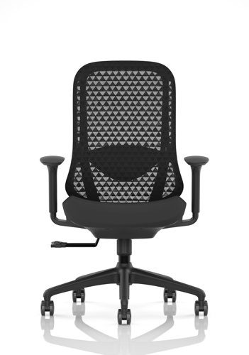 Prism Mesh Back Chair With Height Adjustable Arms Black Seat Prism Mesh Back Chair With Height Adjustable Arms Black Seat