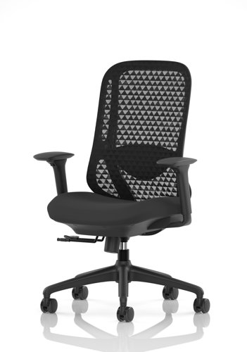 Prism Mesh Back Chair With Height Adjustable Arms Black Seat Prism Mesh Back Chair With Height Adjustable Arms Black Seat