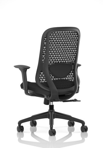 Prism Mesh Back Chair With Height Adjustable Arms Black Seat Prism Mesh Back Chair With Height Adjustable Arms Black Seat