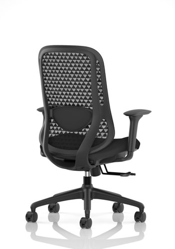 Prism Mesh Back Chair With Height Adjustable Arms Black Seat Prism Mesh Back Chair With Height Adjustable Arms Black Seat
