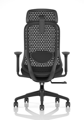 Prism Mesh Back Chair With Height Adjustable Arms with Headrest Black Seat Prism Mesh Back Chair With Height Adjustable Arms with Headrest Black Seat