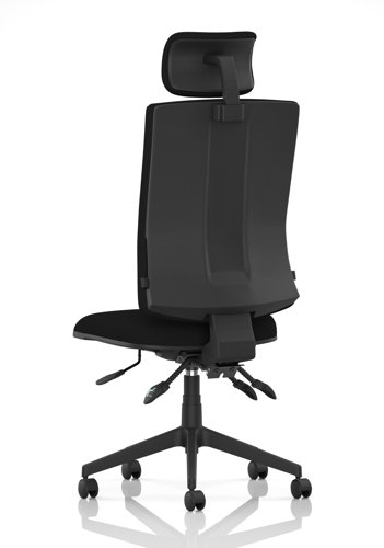 Orlena High Back Task Operator Chair With Headrest Black Fabric Orlena High Back Task Operator Chair With Headrest Black Fabric