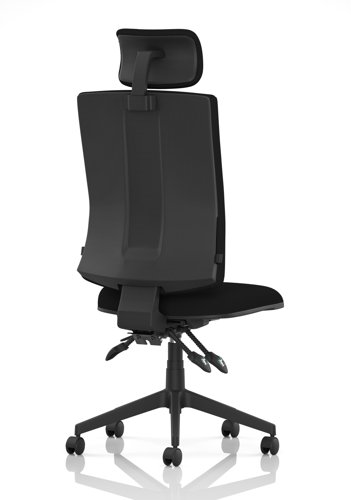 Orlena High Back Task Operator Chair With Headrest Black Fabric Orlena High Back Task Operator Chair With Headrest Black Fabric