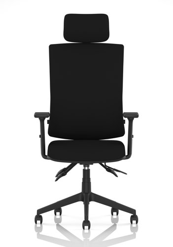Orlena High Back Task Operator Chair With Arms And Headrest Black Fabric Orlena High Back Task Operator Chair With Arms And Headrest Black Fabric