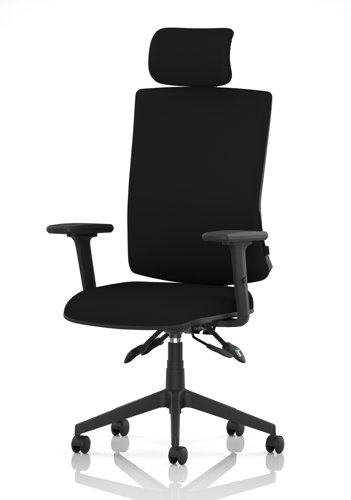 Orlena High Back Task Operator Chair With Arms And Headrest Black Fabric Orlena High Back Task Operator Chair With Arms And Headrest Black Fabric