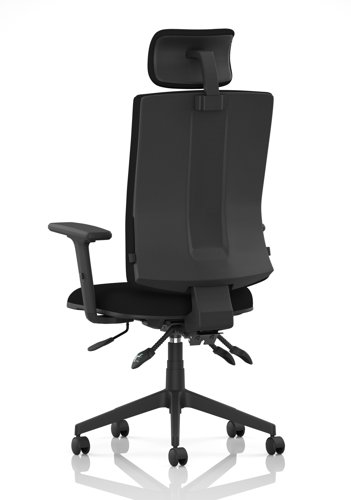 Orlena High Back Task Operator Chair With Arms And Headrest Black Fabric Orlena High Back Task Operator Chair With Arms And Headrest Black Fabric
