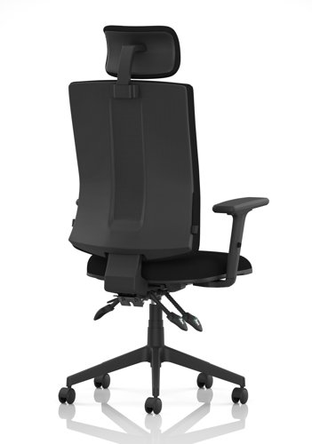 Orlena High Back Task Operator Chair With Arms And Headrest Black Fabric Orlena High Back Task Operator Chair With Arms And Headrest Black Fabric