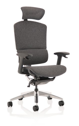 Ergo Click Plus Chair Grey Fabrimesh with Headrest PO000064