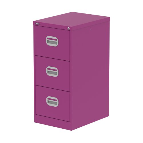 Qube 3 Drawer Filing Cabinet Traffic Purple Qube 3 Drawer Filing Cabinet Traffic Purple