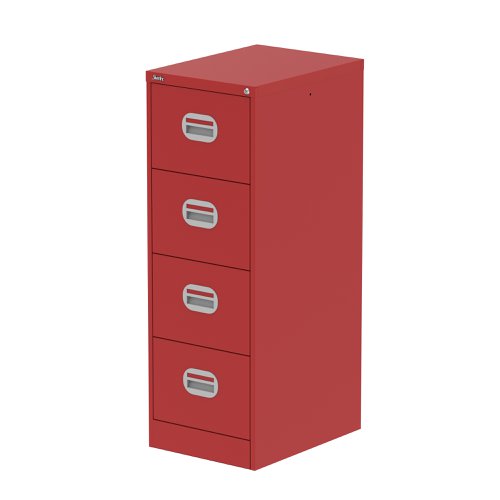 Qube 4 Drawer Filing Cabinet Red Qube 4 Drawer Filing Cabinet Red