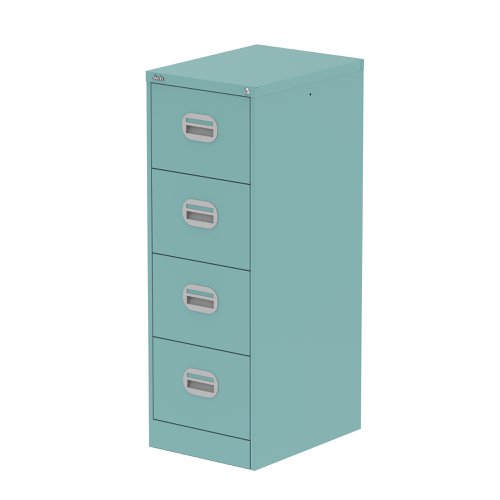 Qube 4 Drawer Filing Cabinet Pastel Turquoise Qube 4 Drawer Filing Cabinet Pastel Turquoise