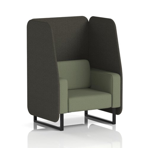 Brixworth 1 Seater Open Booth With Black Legs In Main Line Flax Fabric ...