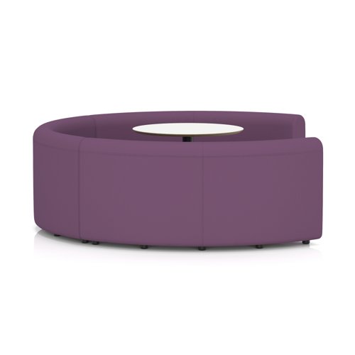 Mawsley Modular Seating Set Circular Booth Low Back With White Table in Era - Prime Mawsley Modular Seating Set Circular Booth Low Back With White Table in Era - Prime