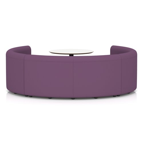Mawsley Modular Seating Set Circular Booth Low Back With White Table in Era - Prime Mawsley Modular Seating Set Circular Booth Low Back With White Table in Era - Prime