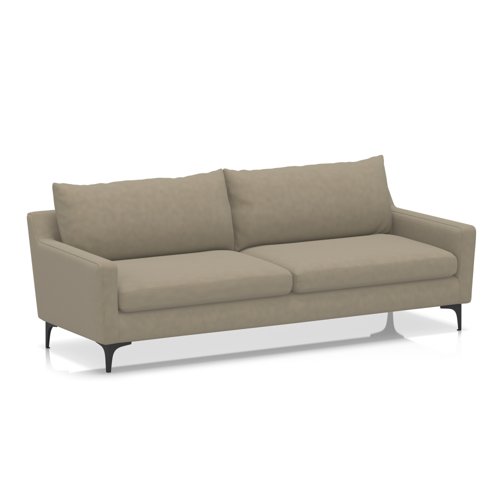 Emmy Cushioned 3 Seater Sofa In Capri - Otter Emmy Cushioned 3 Seater Sofa In Capri - Otter