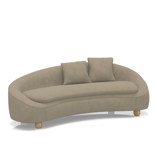 Mimi 3 Seater Curved Sofa In Capri - Otter Mimi 3 Seater Curved Sofa In Capri - Otter