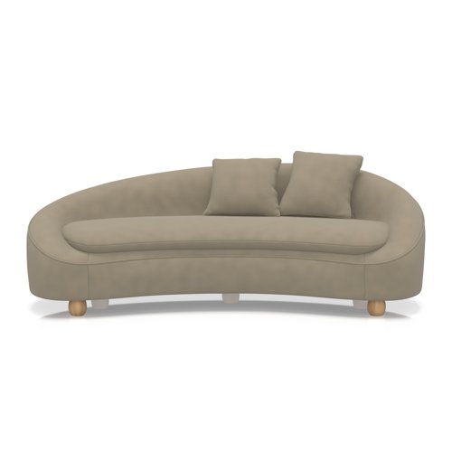 Mimi 3 Seater Curved Sofa In Capri - Otter Mimi 3 Seater Curved Sofa In Capri - Otter