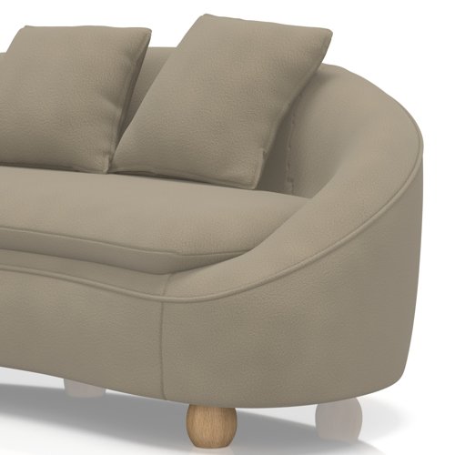 Mimi 3 Seater Curved Sofa In Capri - Otter Mimi 3 Seater Curved Sofa In Capri - Otter