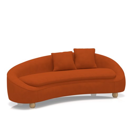 Mimi 3 Seater Curved Sofa In Capri - Sahara Mimi 3 Seater Curved Sofa In Capri - Sahara
