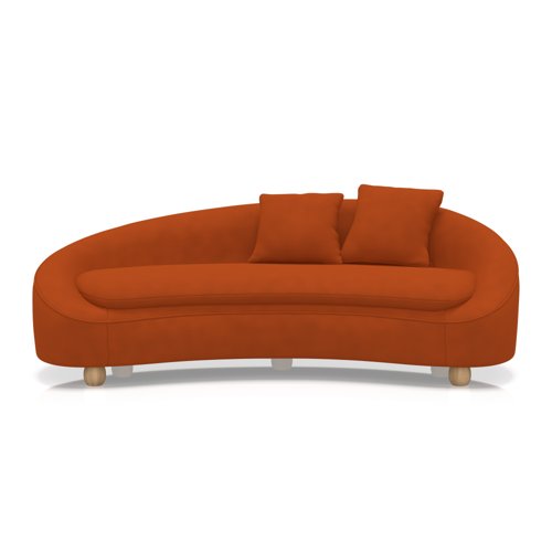 Mimi 3 Seater Curved Sofa In Capri - Sahara Mimi 3 Seater Curved Sofa In Capri - Sahara