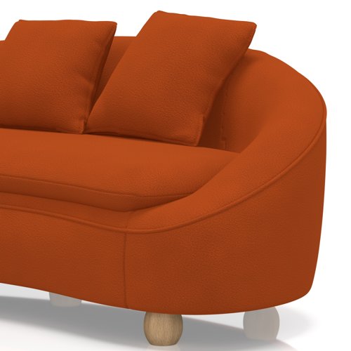Mimi 3 Seater Curved Sofa In Capri - Sahara Mimi 3 Seater Curved Sofa In Capri - Sahara