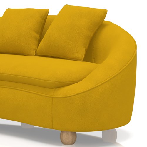 Mimi 3 Seater Curved Sofa In Capri - Sunburst Mimi 3 Seater Curved Sofa In Capri - Sunburst