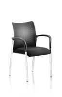 ACADEMY VISITOR CHAIR BLACK WITH ARMS BR