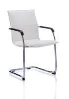 ECHO CANTILEVER CHAIR WHITE SOFT BONDED
