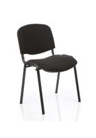 ISO STACKING CHAIR BLACK FABRIC BLACK FR