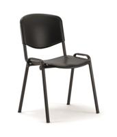 ISO STACKING CHAIR BLACK POLY BLACK FRAM