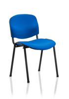 ISO STACKING CHAIR BLUE FABRIC BLACK FRA