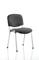 ISO STACKING CHAIR CHARCOAL FABRIC CHROM