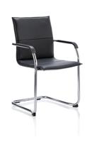 ECHO CANTILEVER CHAIR BLACK SOFT BONDED