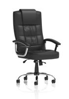 MOORE DELUXE EXECUTIVE LEATHER CHAIR BLA