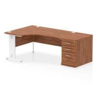 LH DESK & D800 PED CBL MAN LEG WLTWH