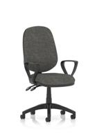 ECLIPSE PLUS II CHAIR CHARCOAL LOOP ARMS