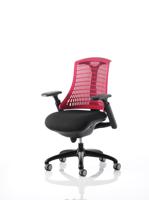 FLEX CHAIR BLACK FRAME WITH RED BACK KC0