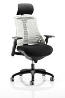 FLEX CHAIR BLACK FRAME WITH MOONSTONE WH