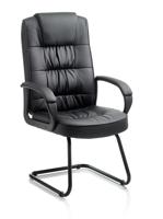 MOORE CANTILEVER VISITOR CHAIR BLACK LEA