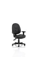 JACKSON BLACK LEATHER CHAIR WITH HEIGHT