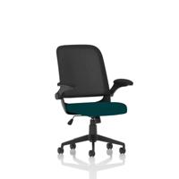 CREW TASK OPS CHAIR FOLD ARMS TEAL