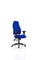 ESME BLUE FABRIC POSTURE CHAIR WITH HEIG